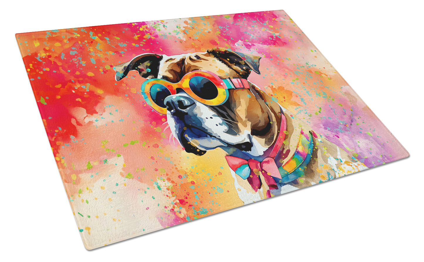 Buy this Boxer Hippie Dawg Glass Cutting Board