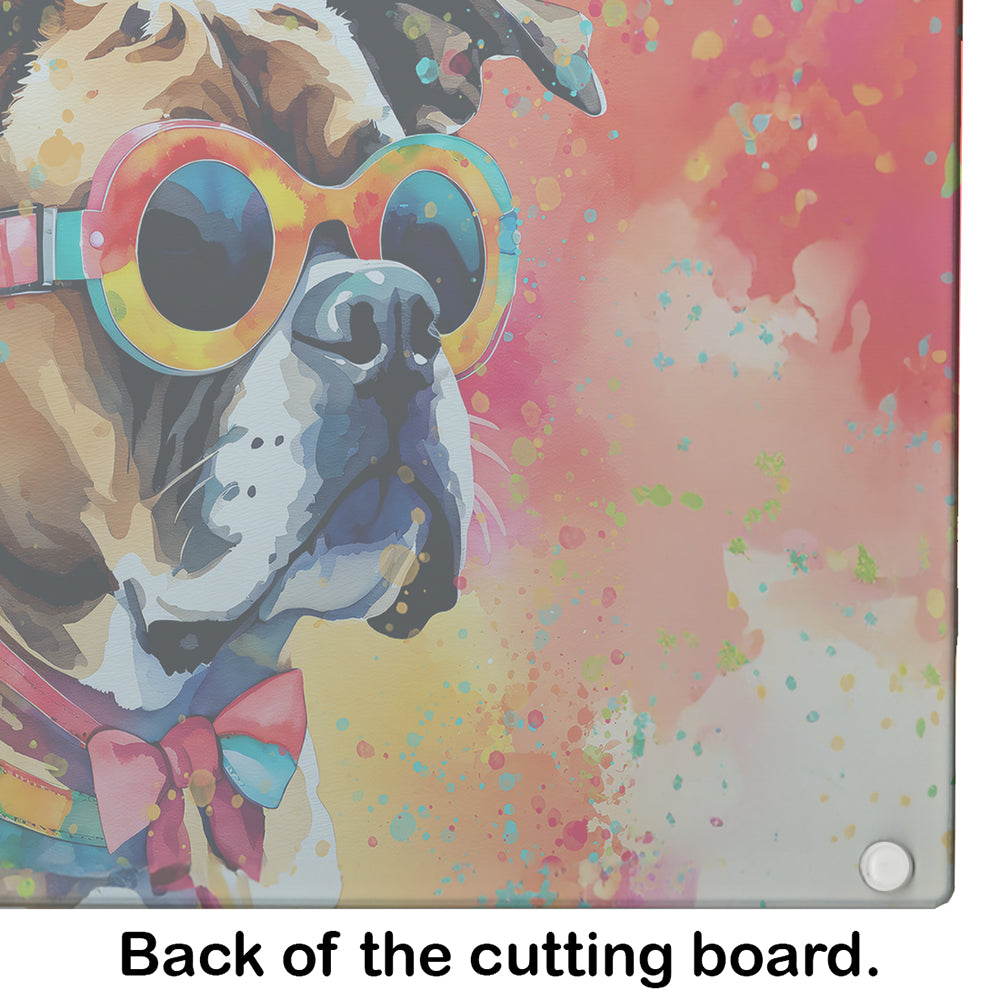 Boxer Hippie Dawg Glass Cutting Board