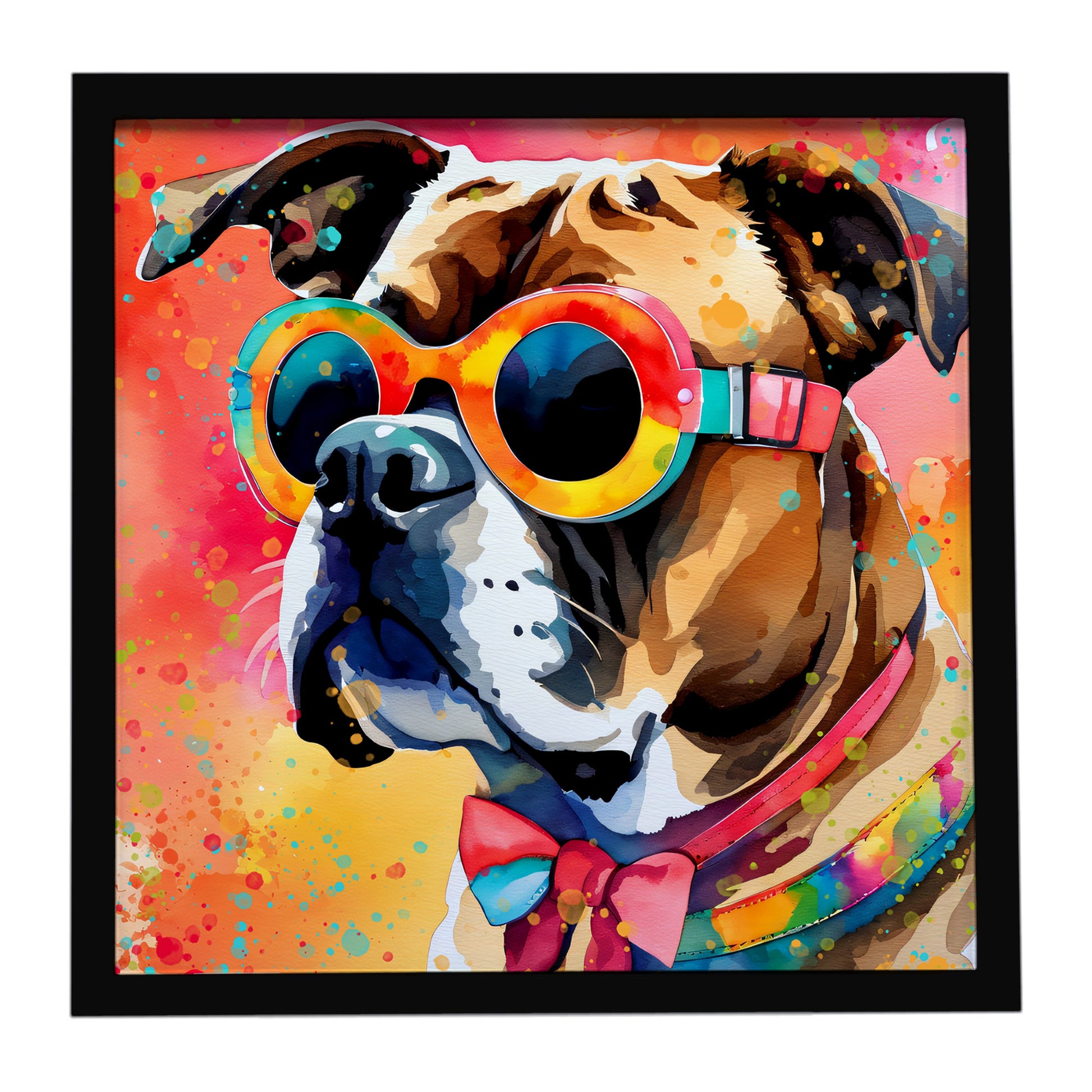Buy this Boxer Hippie Dawg Framed Metal Print