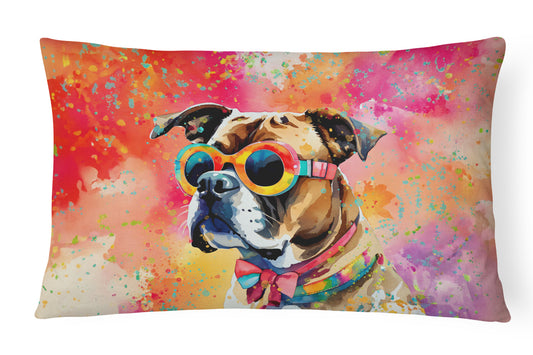 Buy this Boxer Hippie Dawg Throw Pillow