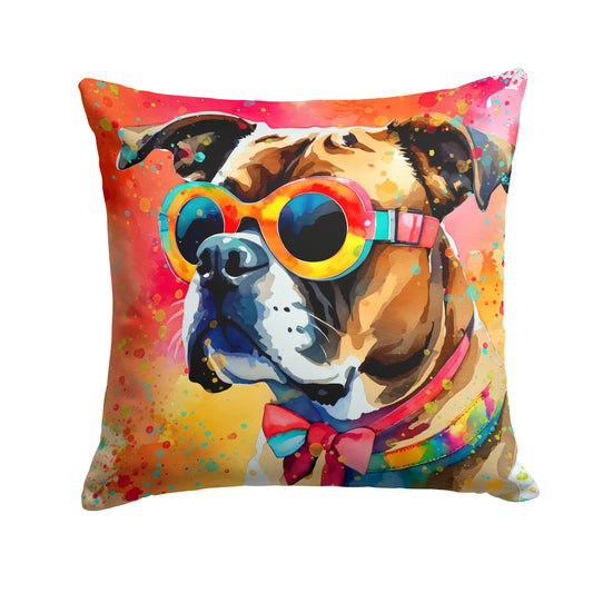 Buy this Boxer Hippie Dawg Throw Pillow