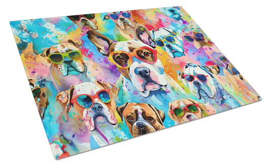 Buy this Boxer Hippie Dawg Glass Cutting Board