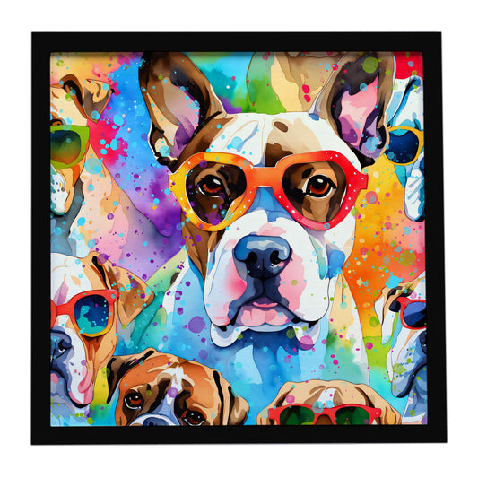 Buy this Boxer Hippie Dawg Framed Metal Print