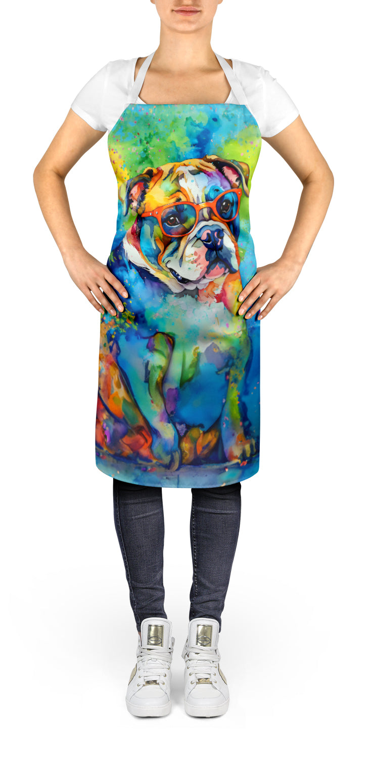 English Bulldog Hippie Dawg Apron