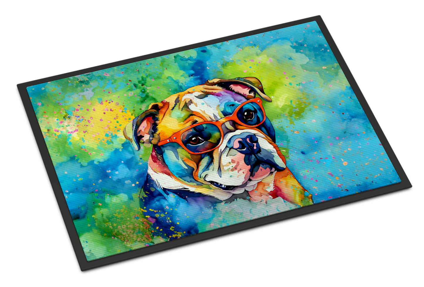 Buy this English Bulldog Hippie Dawg Doormat