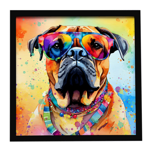 Buy this Bullmastiff Hippie Dawg Framed Metal Print