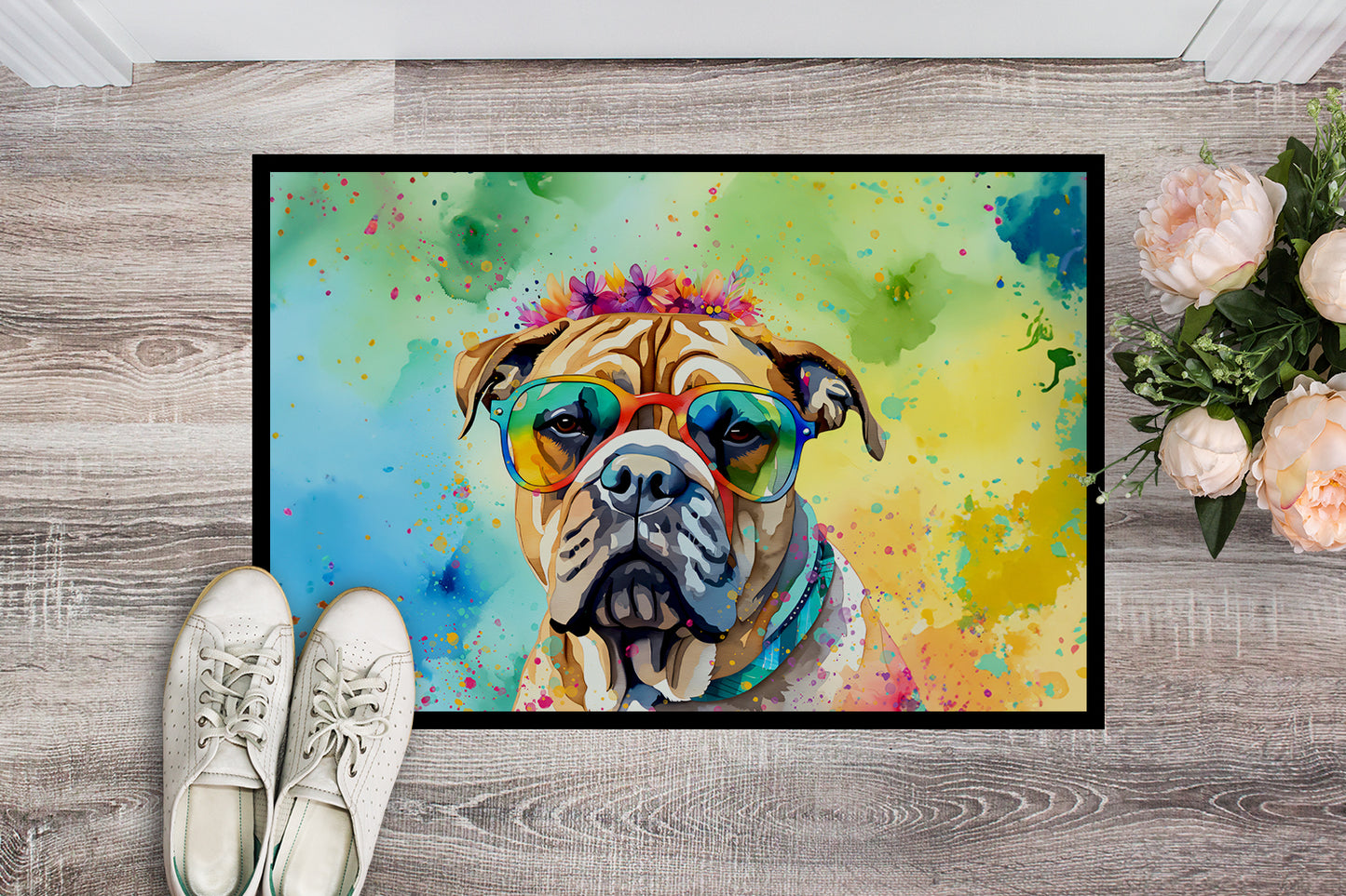 Bullmastiff Hippie Dawg Doormat