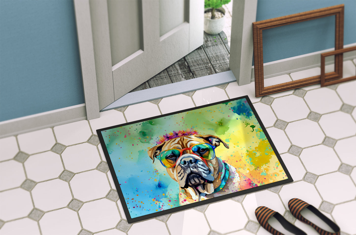 Bullmastiff Hippie Dawg Doormat