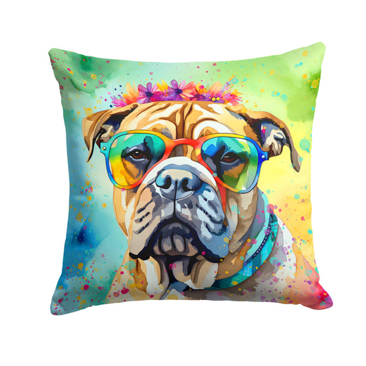 Buy this Bullmastiff Hippie Dawg Throw Pillow