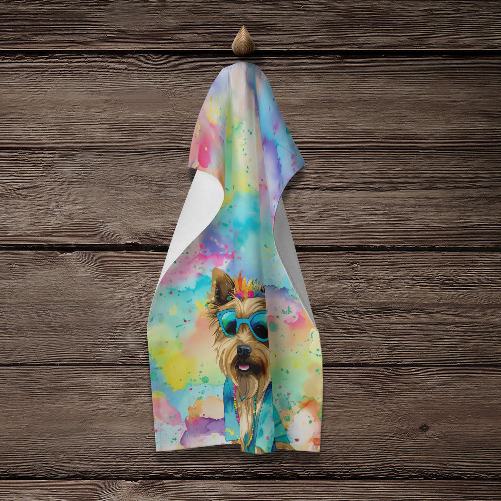 Cairn Terrier Hippie Dawg Kitchen Towel