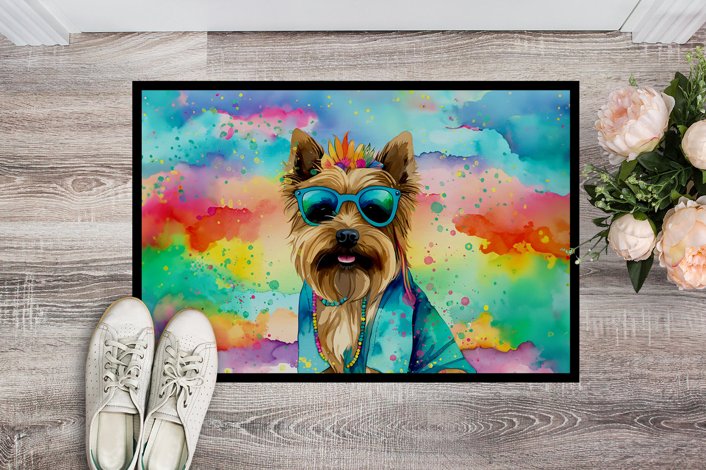 Cairn Terrier Hippie Dawg Doormat