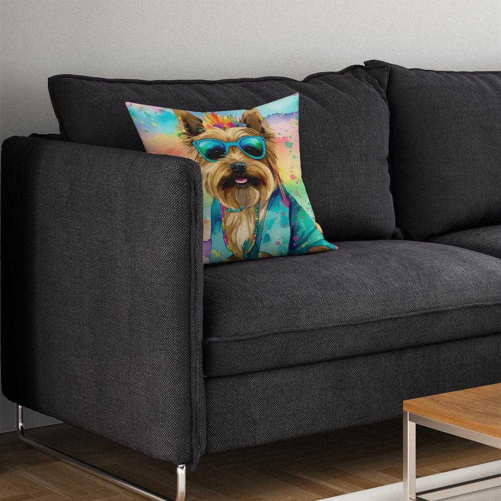 Cairn Terrier Hippie Dawg Throw Pillow