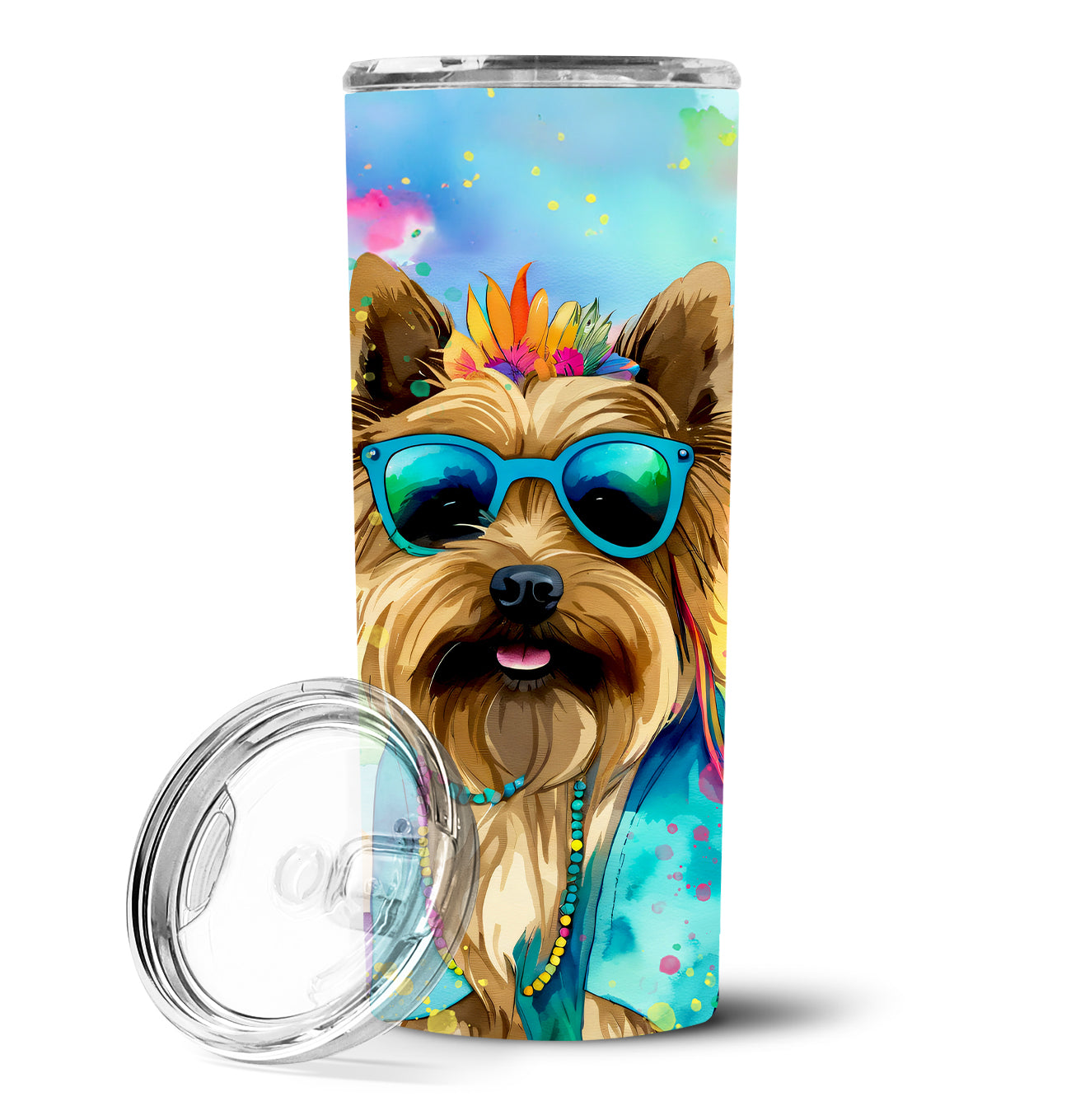 Buy this Cairn Terrier Hippie Dawg Stainless Steel Skinny Tumbler