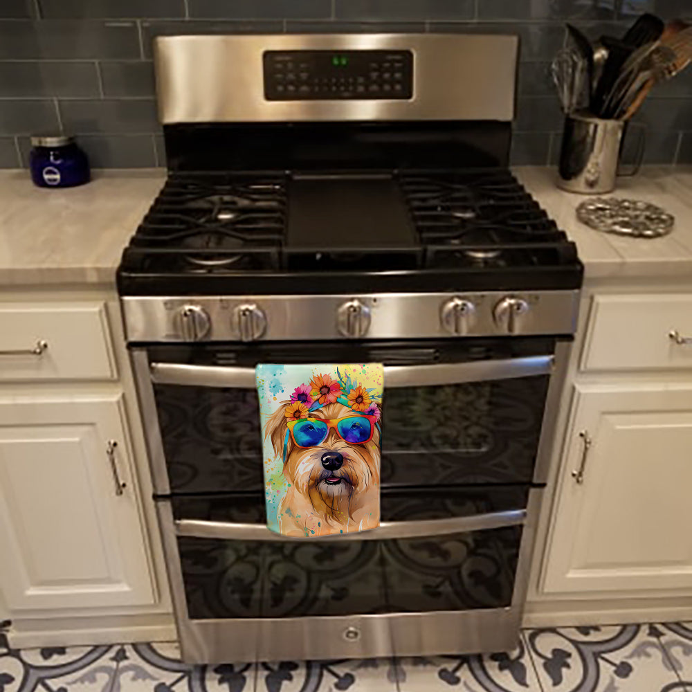 Cairn Terrier Hippie Dawg Kitchen Towel