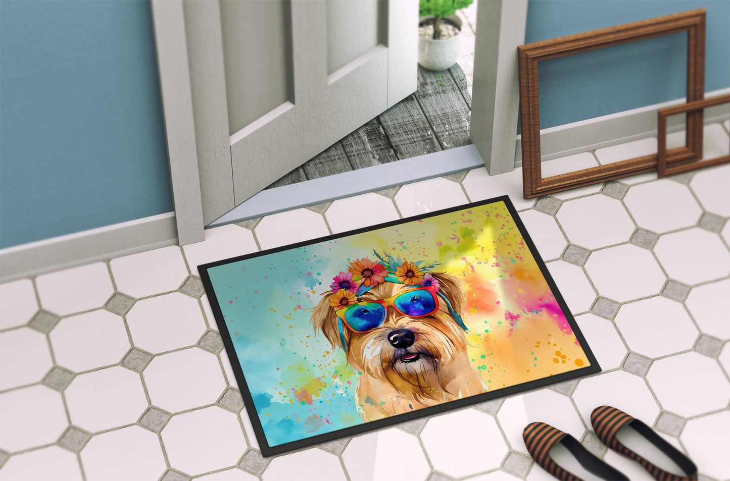 Cairn Terrier Hippie Dawg Doormat