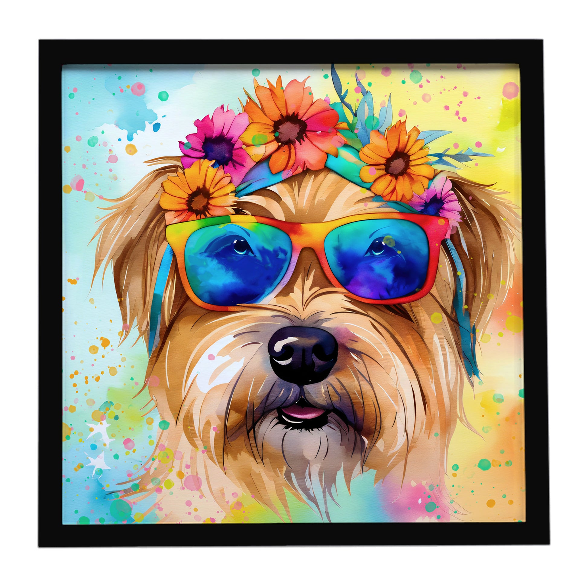 Buy this Cairn Terrier Hippie Dawg Framed Metal Print