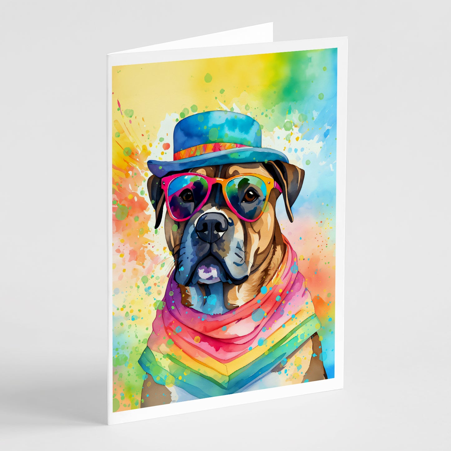 Buy this Cane Corso Hippie Dawg Greeting Cards Pack of 8