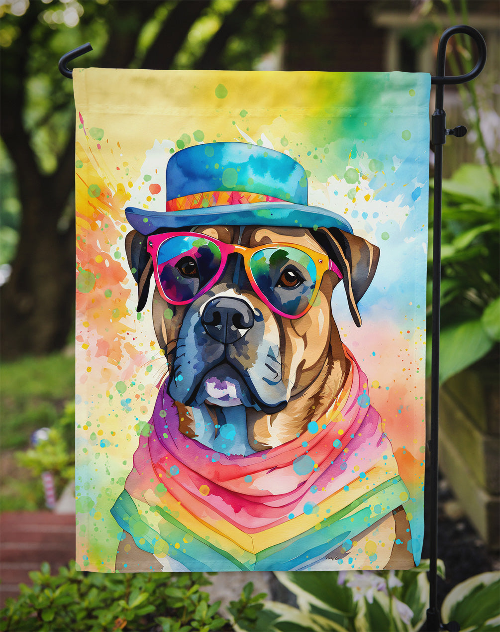 Cane Corso Hippie Dawg Garden Flag