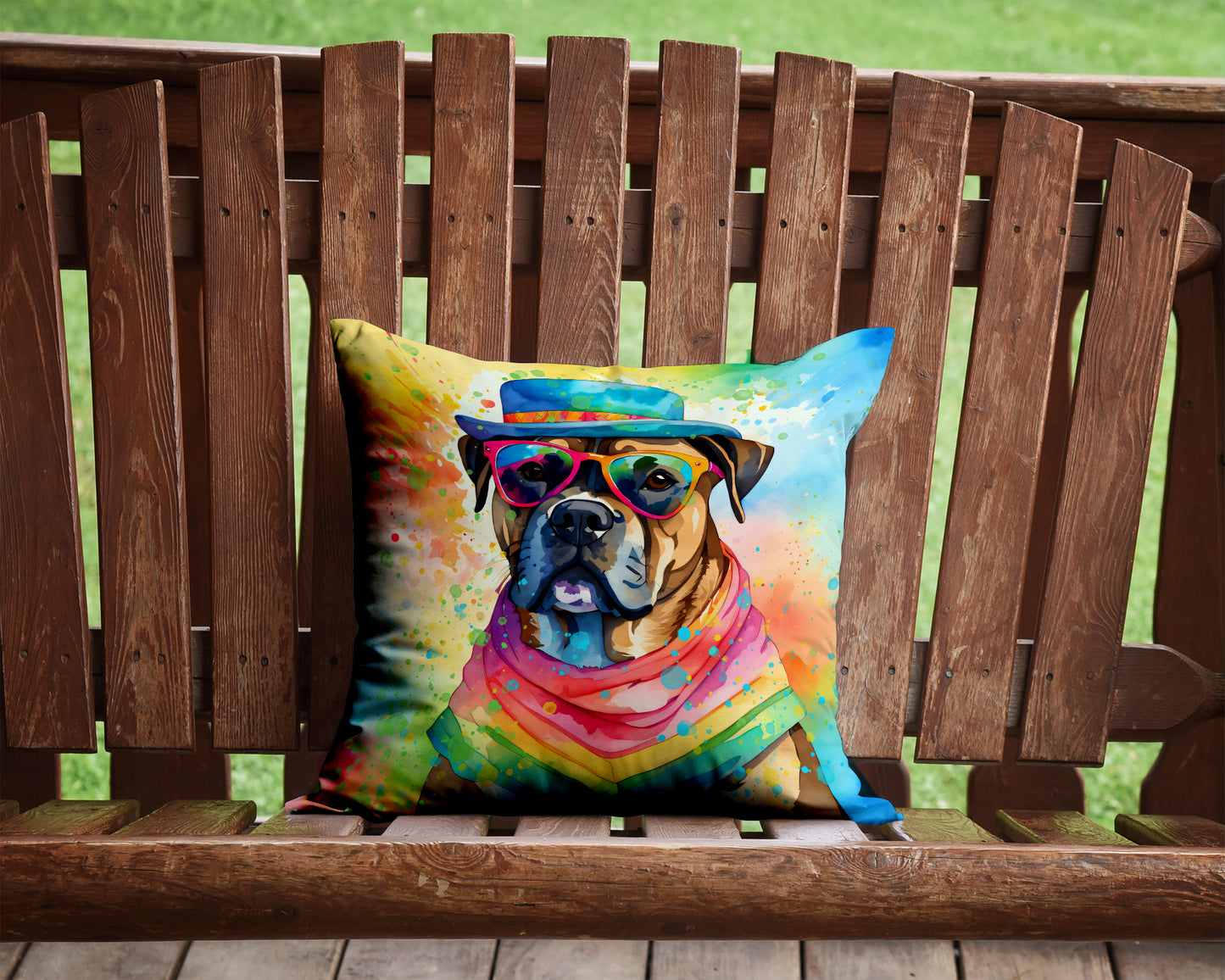 Cane Corso Hippie Dawg Throw Pillow