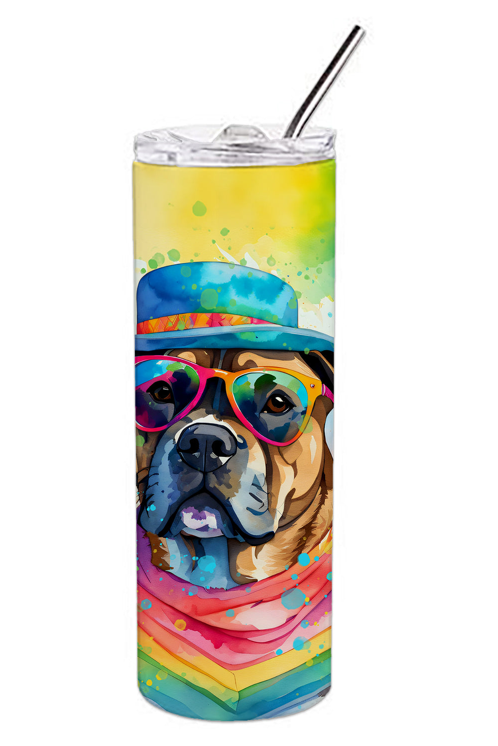 Cane Corso Hippie Dawg Stainless Steel Skinny Tumbler