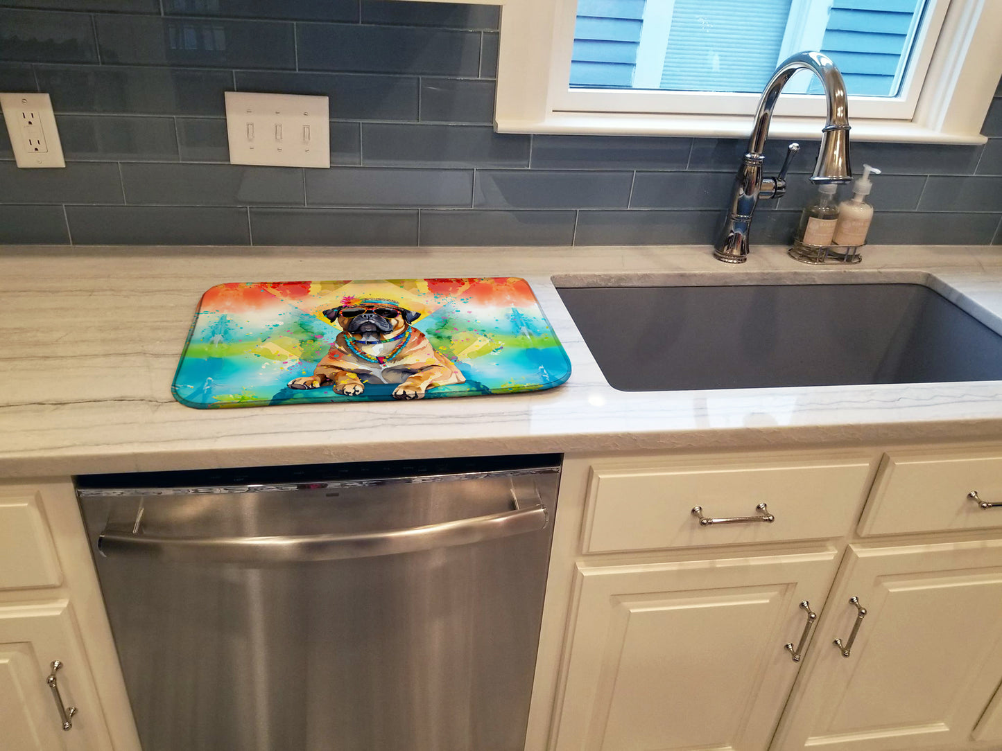 Cane Corso Hippie Dawg Dish Drying Mat