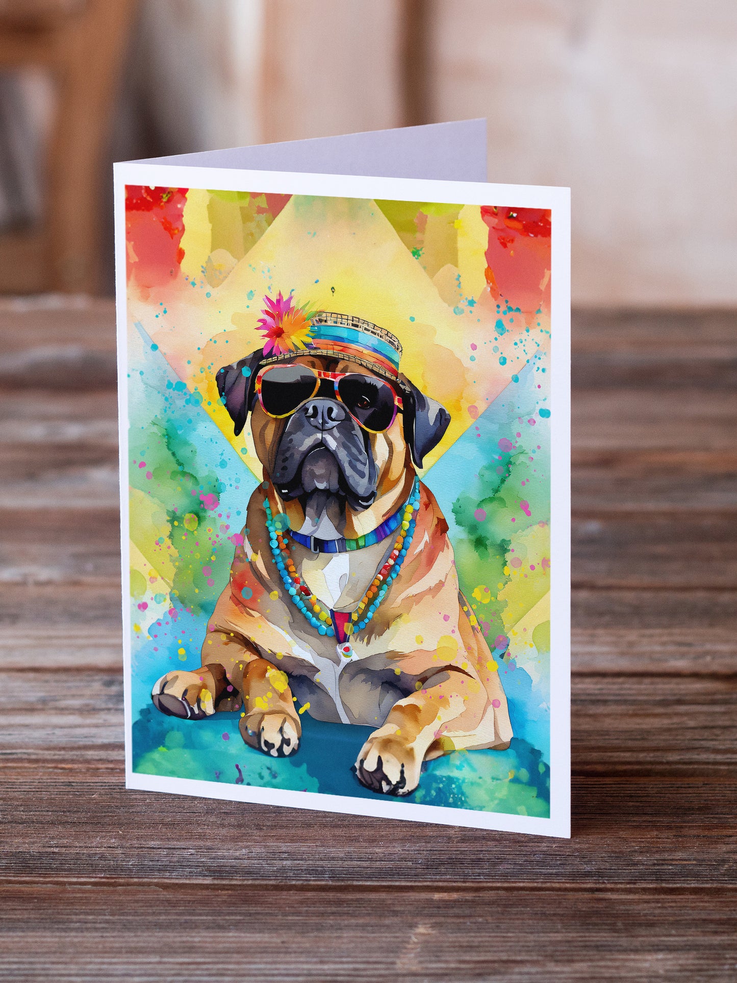 Cane Corso Hippie Dawg Greeting Cards Pack of 8