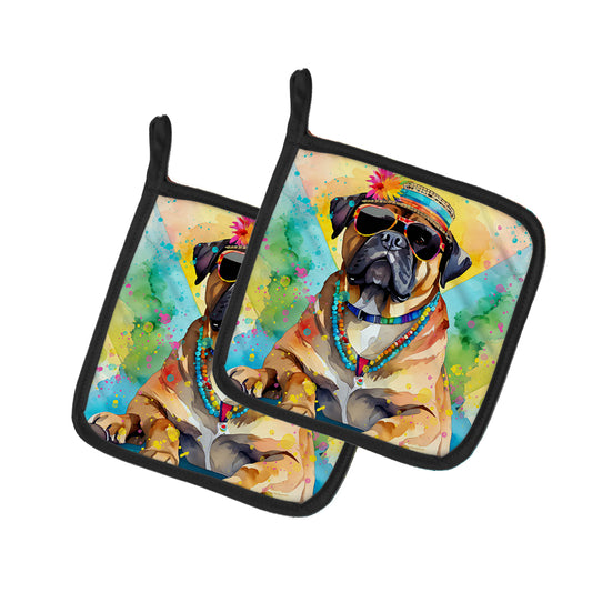 Buy this Cane Corso Hippie Dawg Pair of Pot Holders