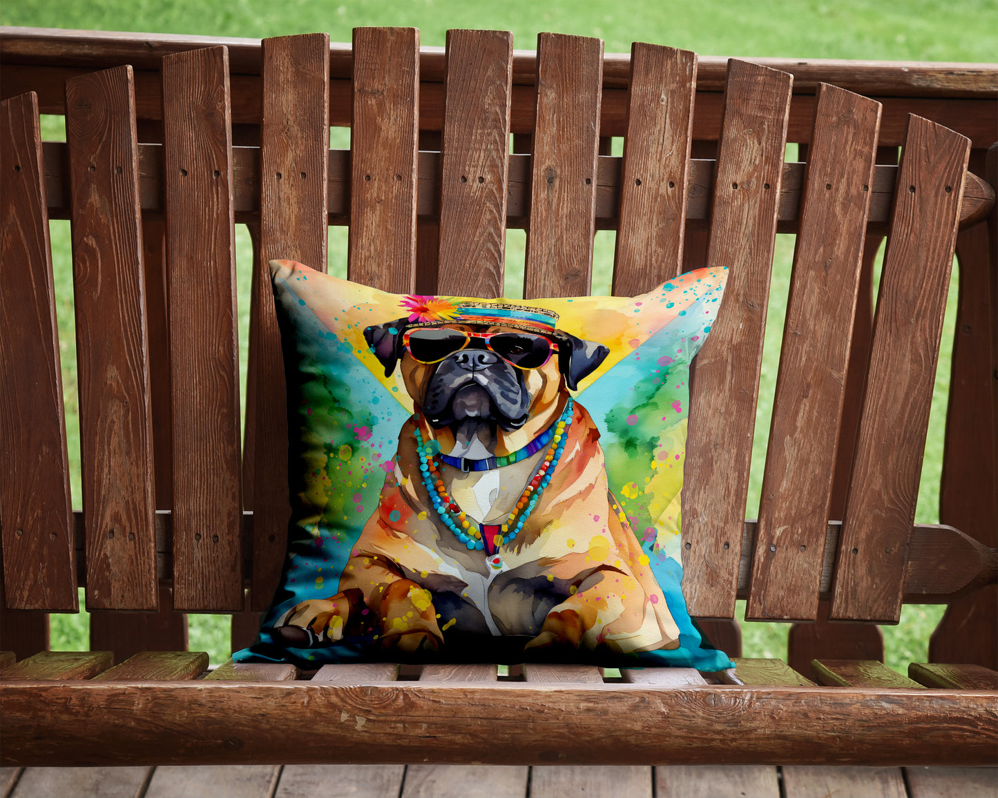 Cane Corso Hippie Dawg Throw Pillow