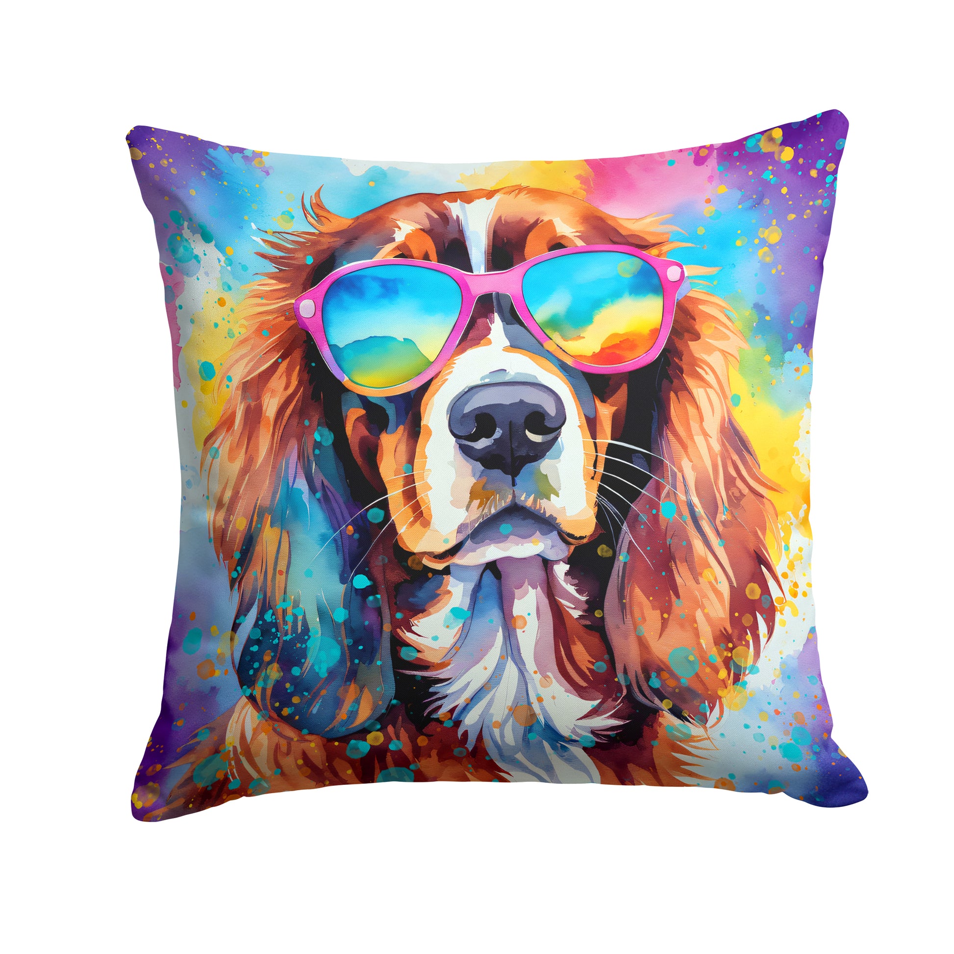 Buy this Cavalier Spaniel Hippie Dawg Throw Pillow