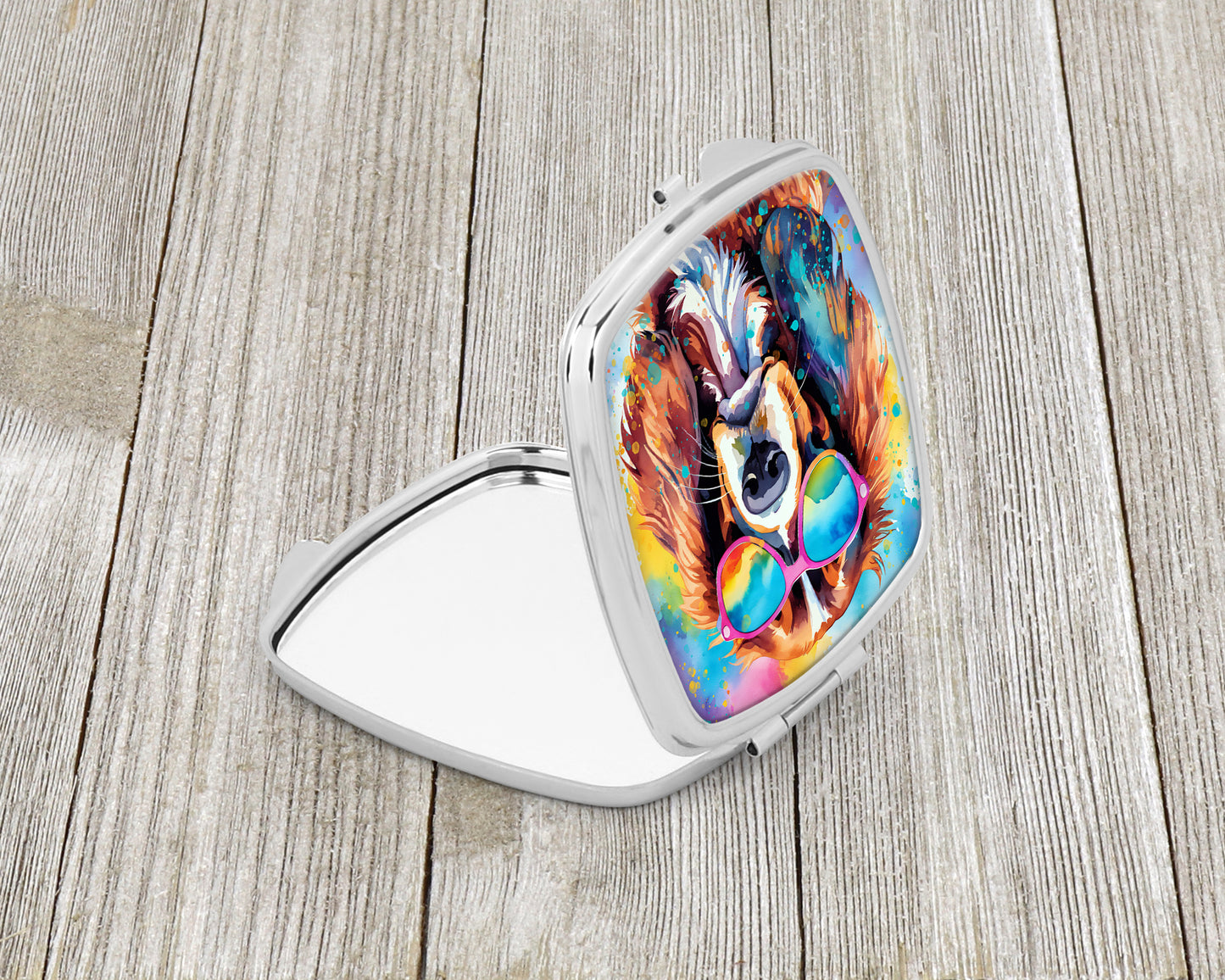 Cavalier Spaniel Hippie Dawg Compact Mirror