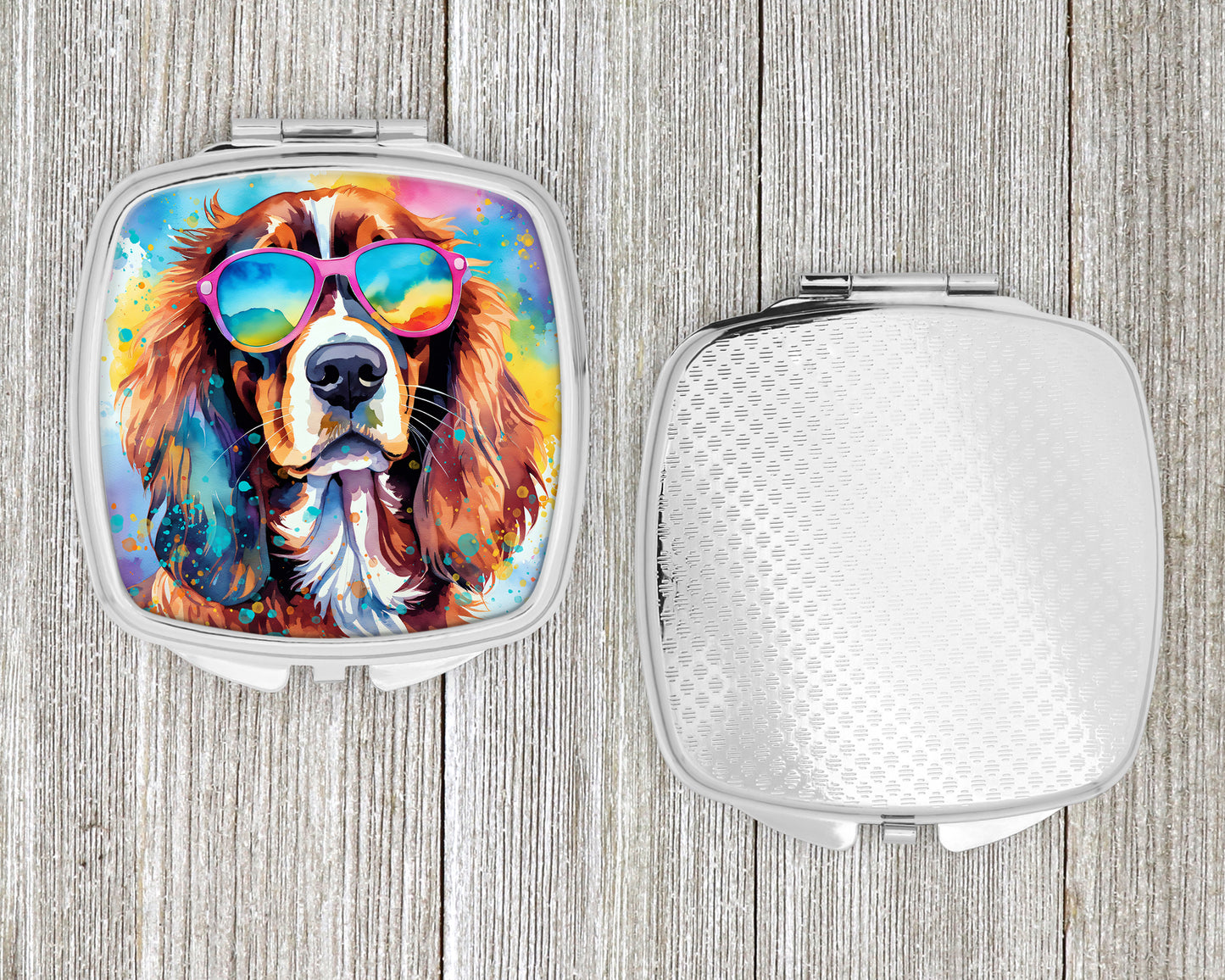 Cavalier Spaniel Hippie Dawg Compact Mirror