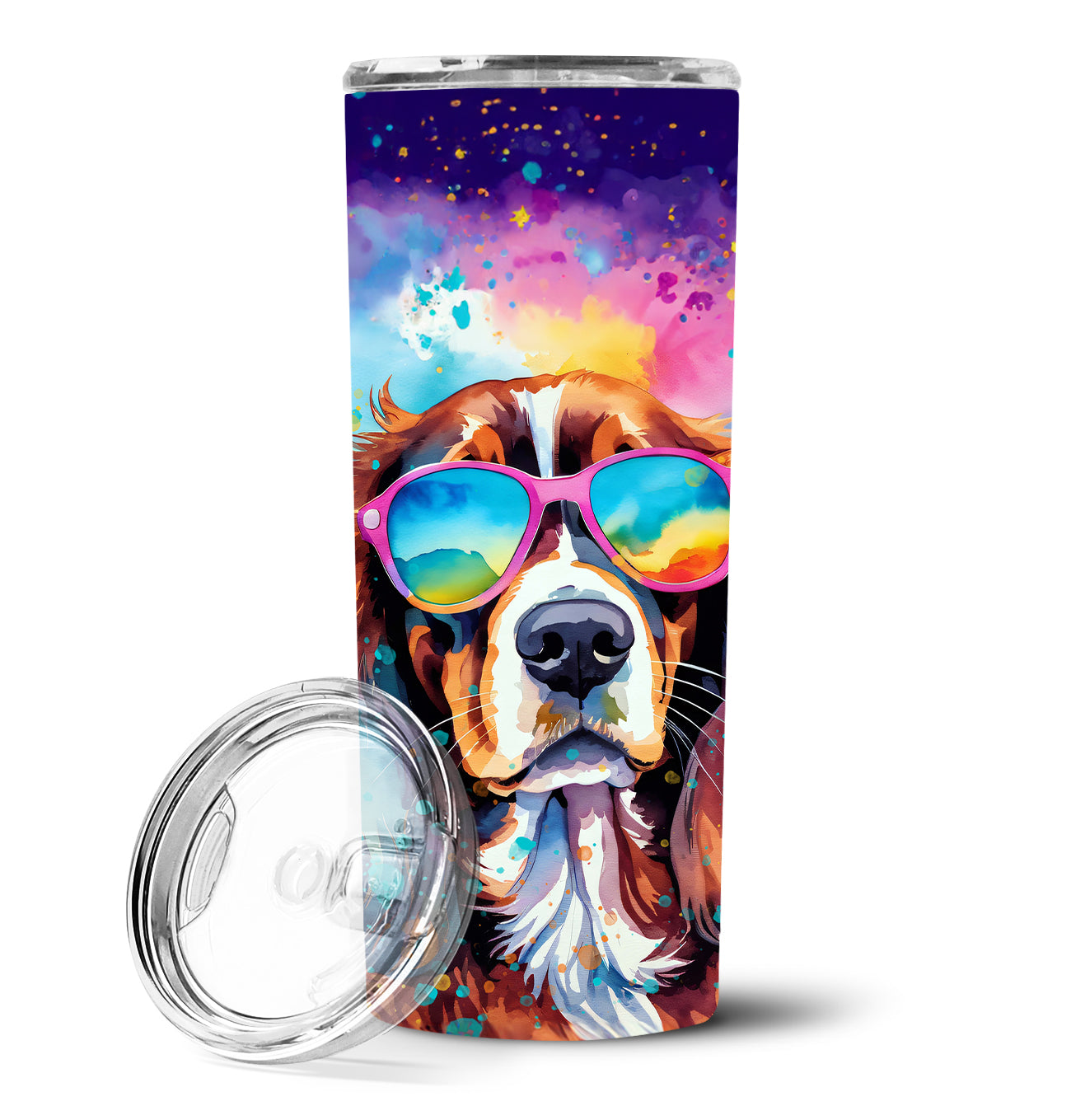 Buy this Cavalier Spaniel Hippie Dawg Stainless Steel Skinny Tumbler