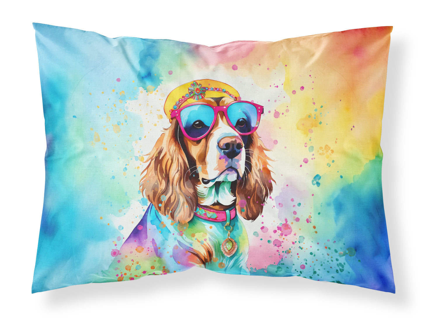 Buy this Cavalier Spaniel Hippie Dawg Standard Pillowcase