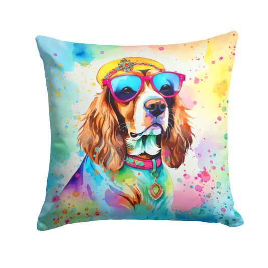 Buy this Cavalier Spaniel Hippie Dawg Throw Pillow