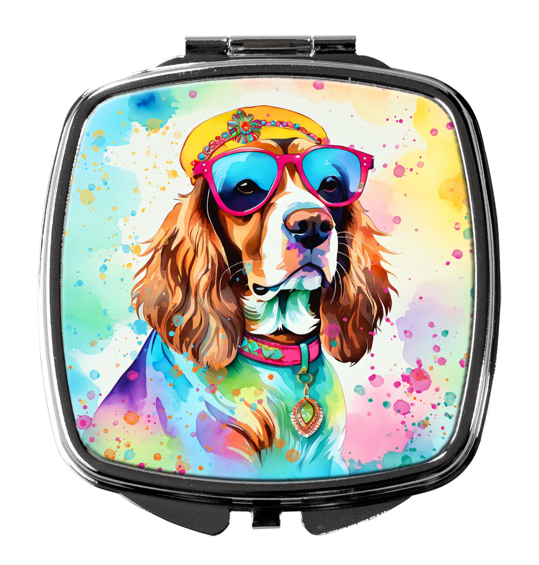 Buy this Cavalier Spaniel Hippie Dawg Compact Mirror