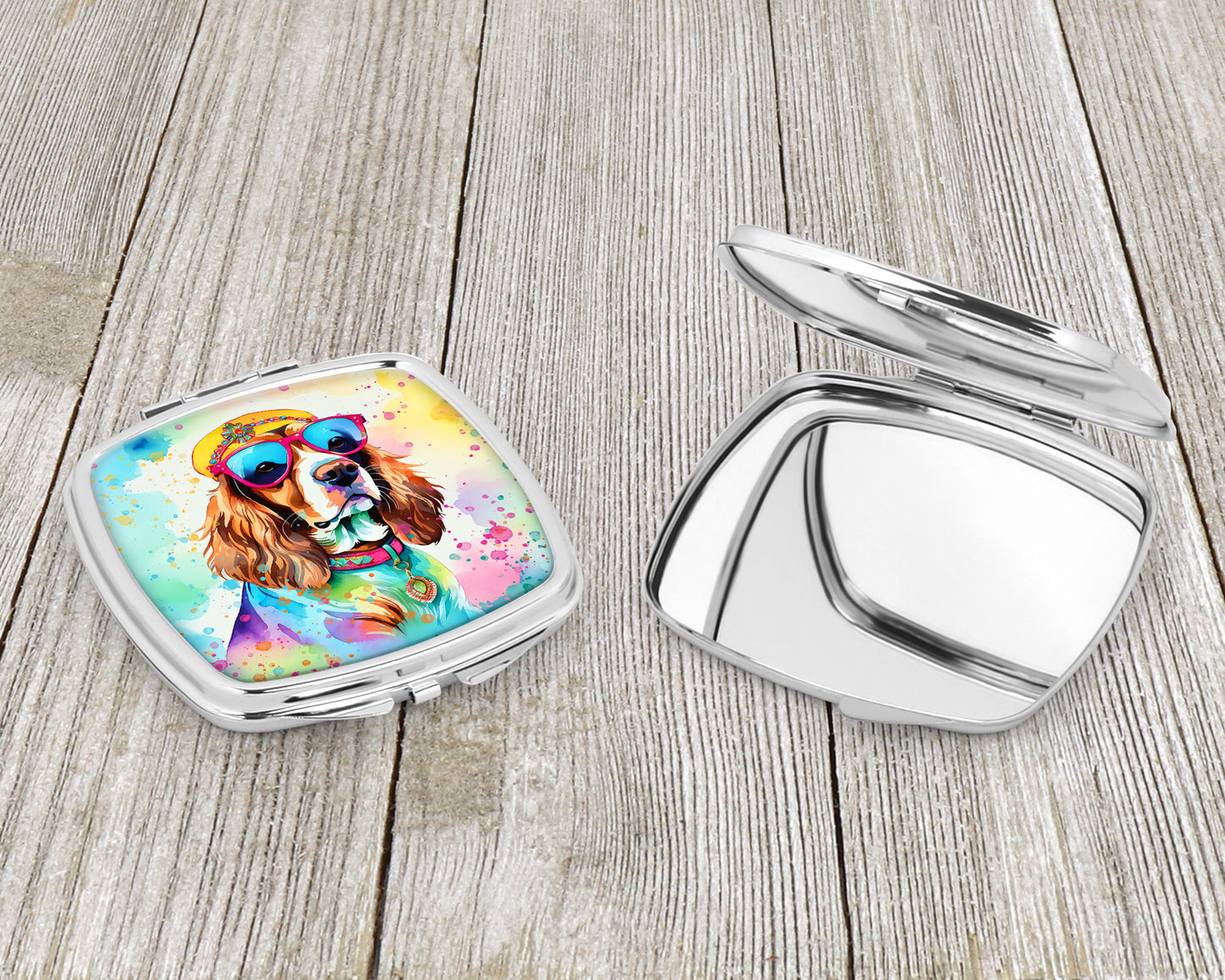 Cavalier Spaniel Hippie Dawg Compact Mirror