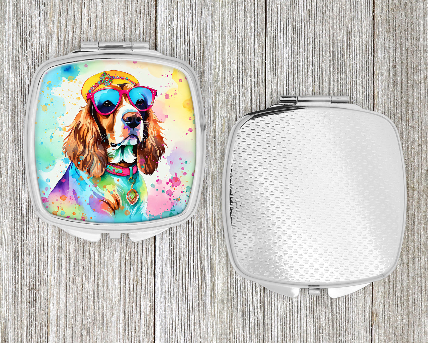 Cavalier Spaniel Hippie Dawg Compact Mirror