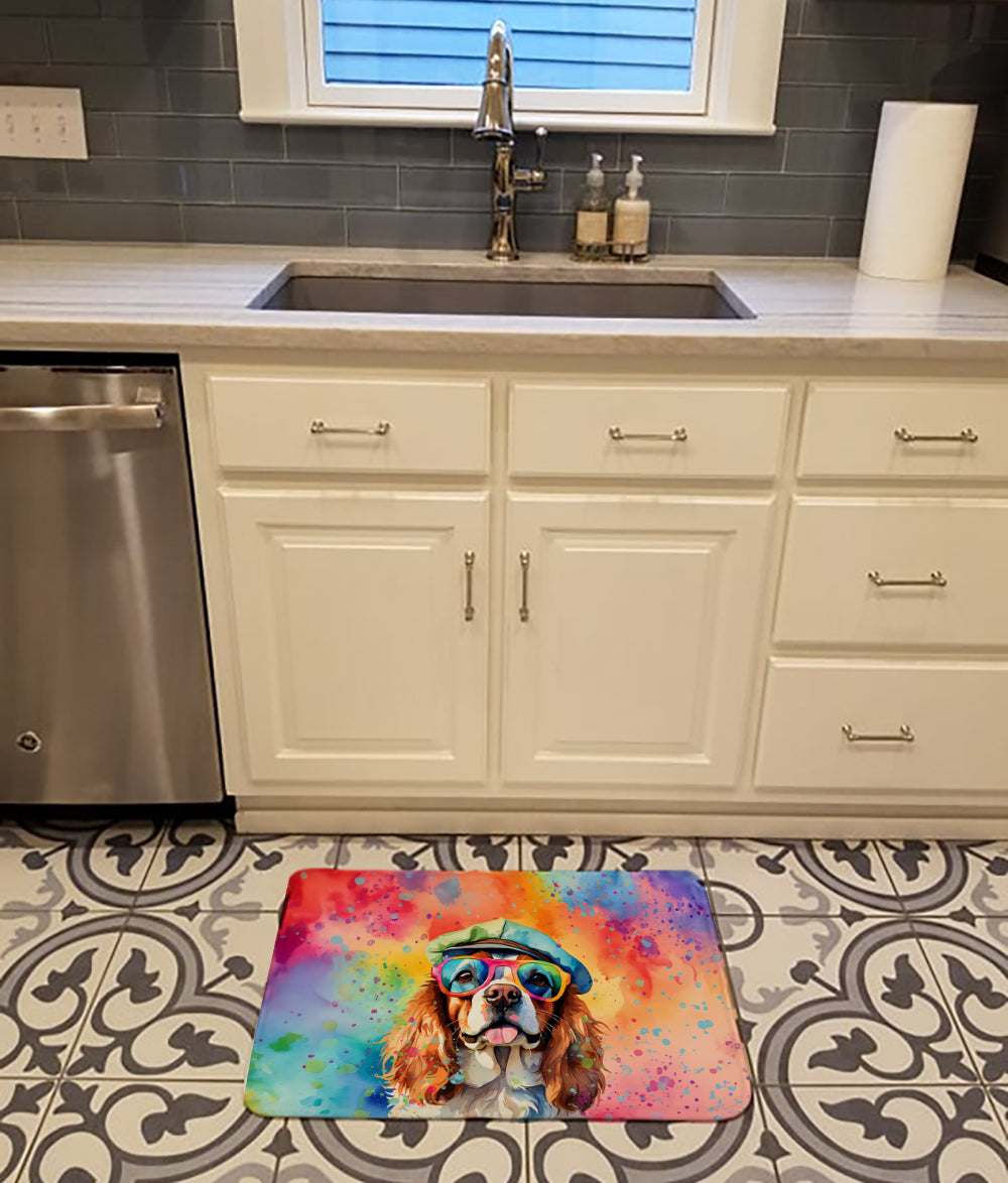 Cavalier Spaniel Hippie Dawg Memory Foam Kitchen Mat