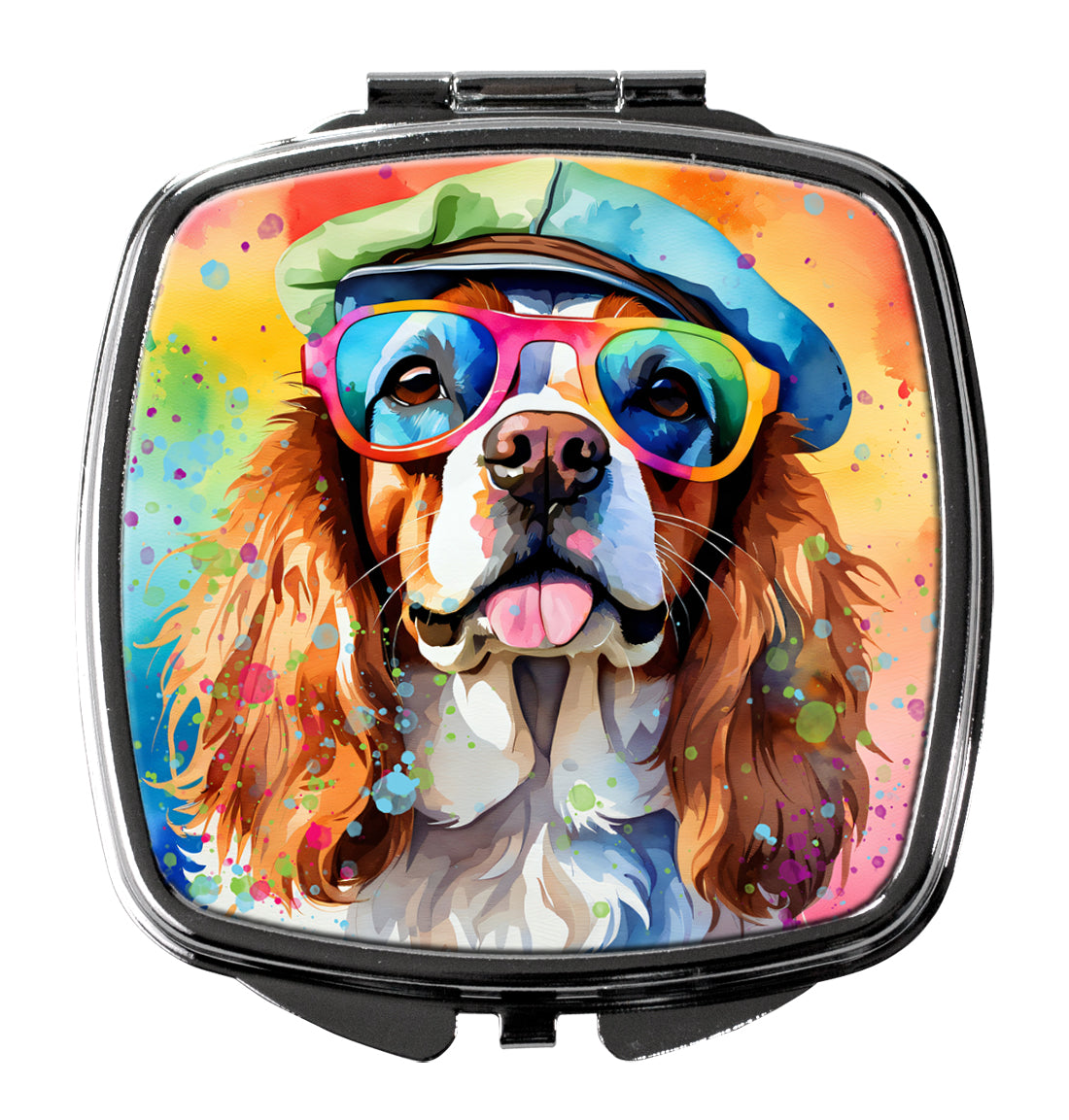 Buy this Cavalier Spaniel Hippie Dawg Compact Mirror