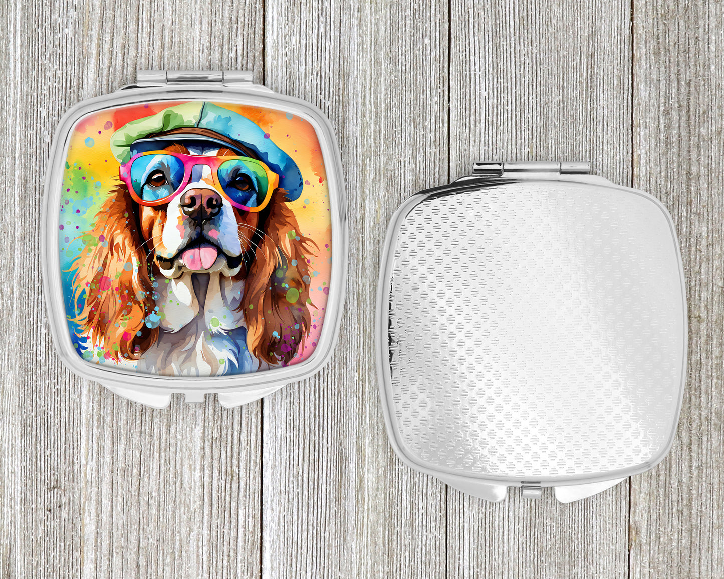 Cavalier Spaniel Hippie Dawg Compact Mirror