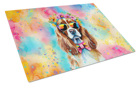 Buy this Cavalier Spaniel Hippie Dawg Glass Cutting Board