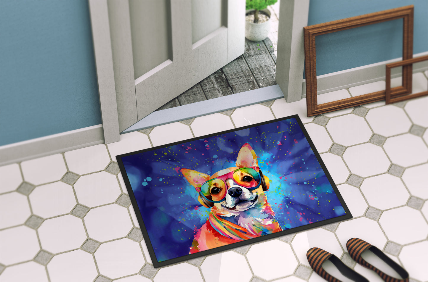 Chihuahua Hippie Dawg Doormat