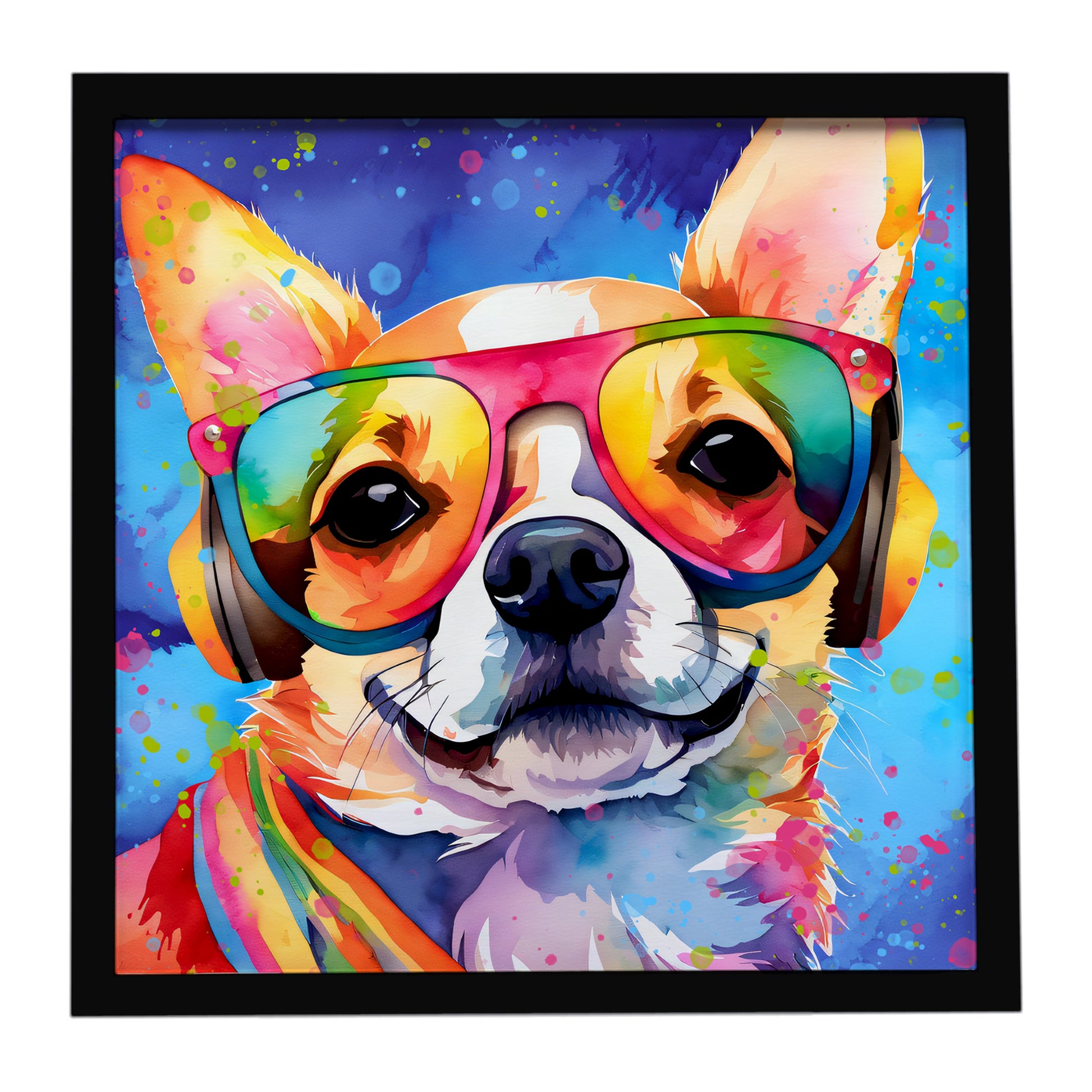 Buy this Chihuahua Hippie Dawg Framed Metal Print