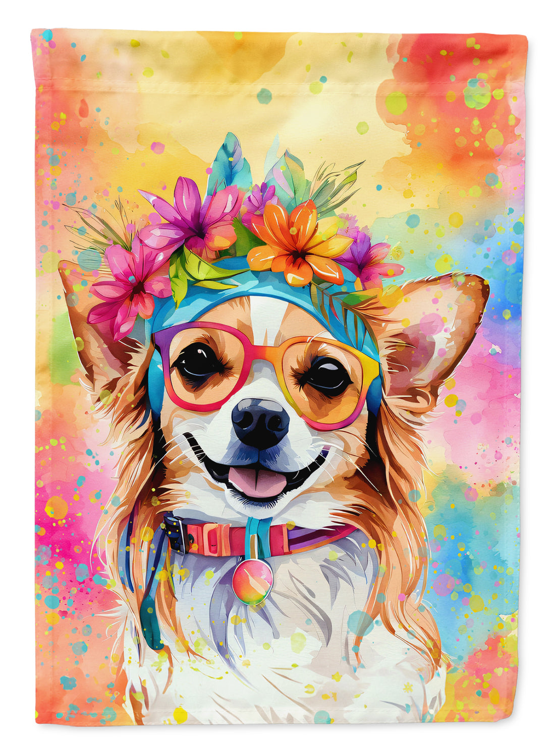 Buy this Chihuahua Hippie Dawg Garden Flag