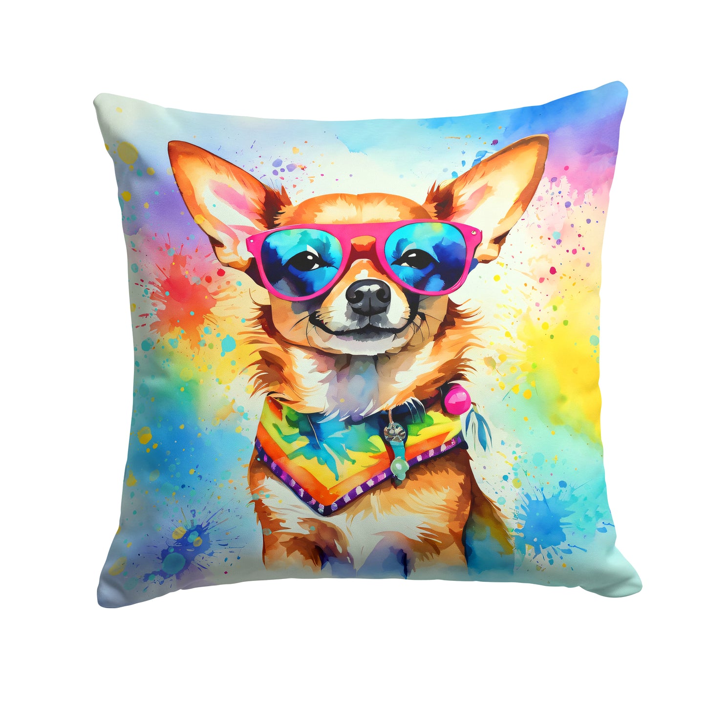 Buy this Chihuahua Hippie Dawg Throw Pillow