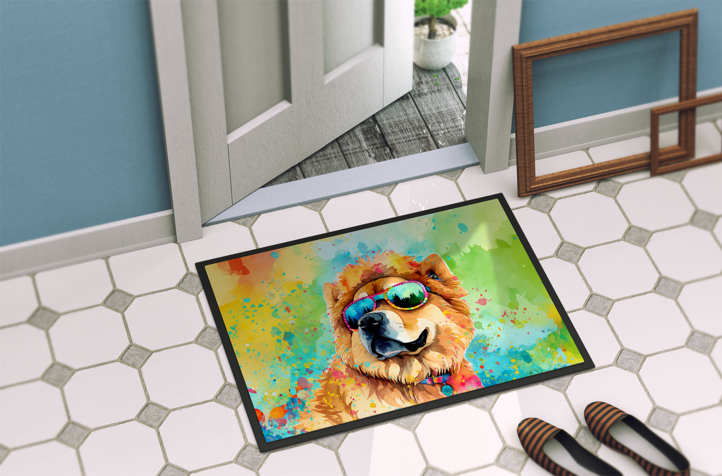 Chow Chow Hippie Dawg Doormat