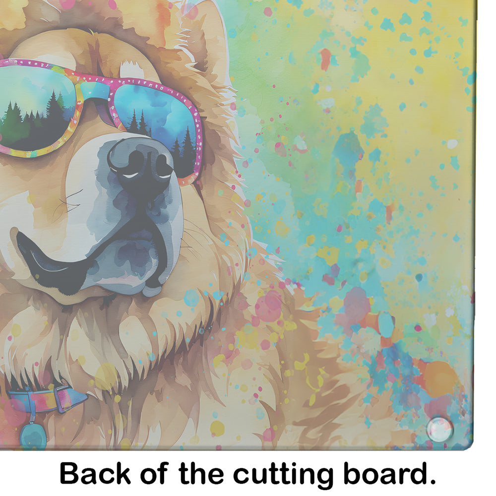 Chow Chow Hippie Dawg Glass Cutting Board