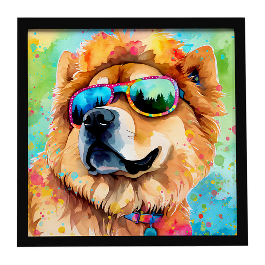 Buy this Chow Chow Hippie Dawg Framed Metal Print