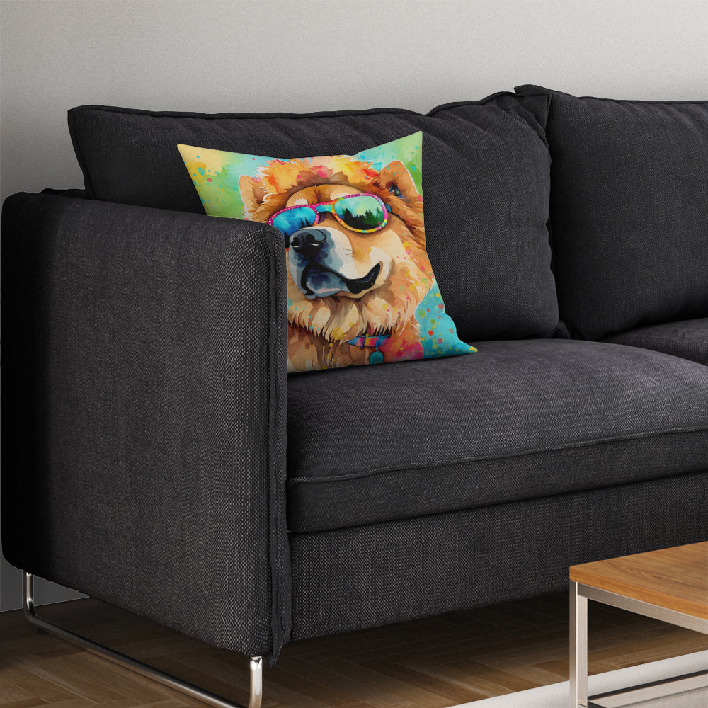 Chow Chow Hippie Dawg Throw Pillow