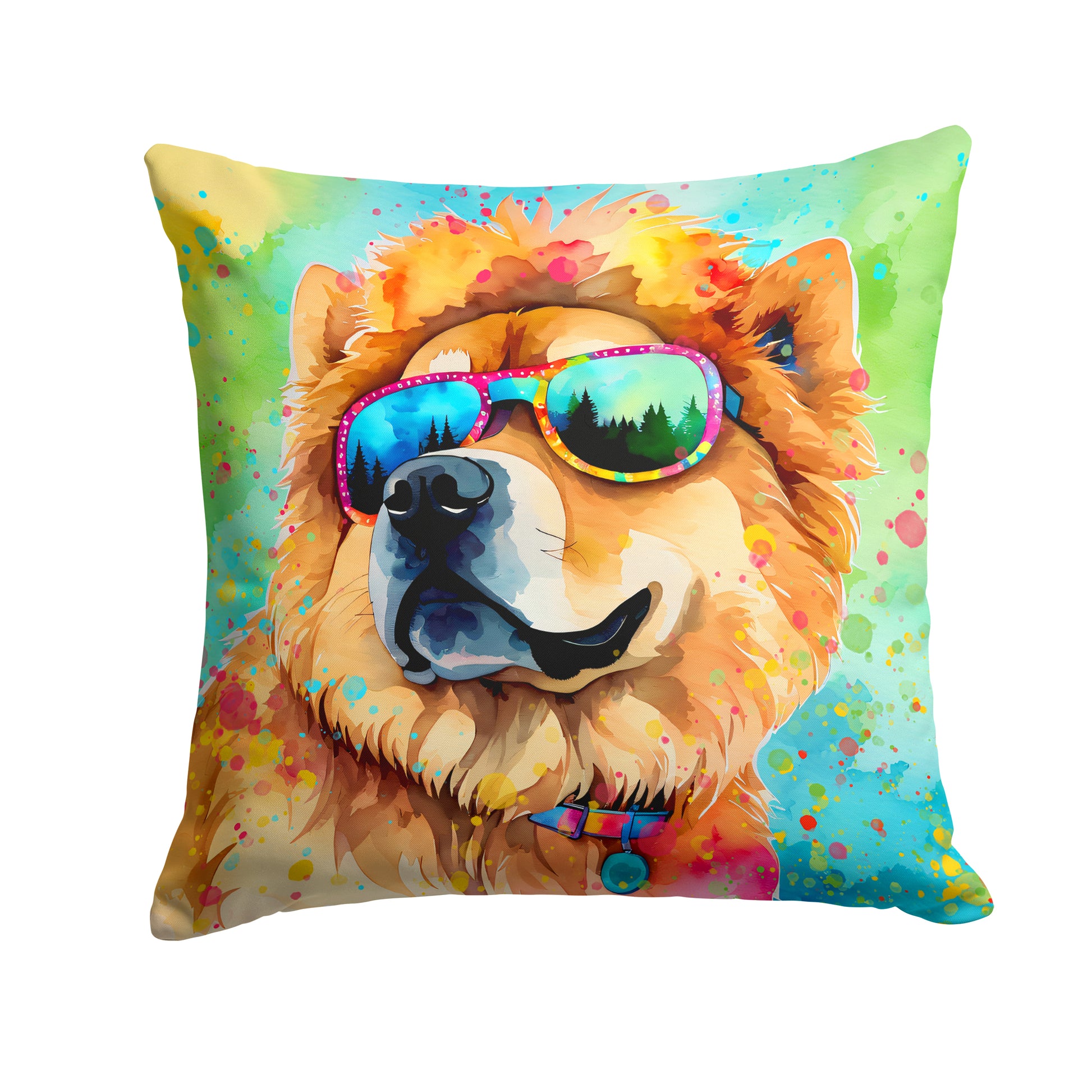 Buy this Chow Chow Hippie Dawg Throw Pillow